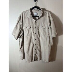 Carhartt Men’s Shirt 3XL Tall Original Fit Short Sleeve Khaki